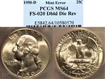 1950-D 25C MS64
