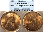 1953-D 1C MS64RD