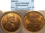 1909-S/S 1C S/Horizontal S MS65RD