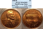 1960-D/D 1C Small/Large Date MS65RD