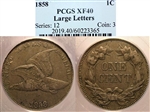 1858 1C Large Letters XF40