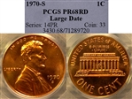 1970-S 1C Large Date PR68RD