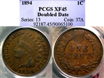 1894/1894 1C Doubled Date XF45BN