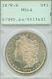 1879-S $1 MS64