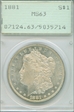 1881 $1 MS63
