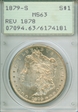 1879-S $1 Reverse of 1878 MS63