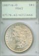 1887/6-O $1 MS62