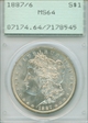 1887/6 $1 MS64