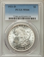 1921-D $1 MS66