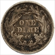 1875-CC 10C Mintmark Above Bow VF20