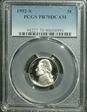 1992-S 5C PR70DCAM