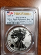 2019-W $1 Silver Eagle Enhanced Rev PR Pride of Two Nations, U.S. Set First Strike PR70