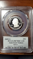2009-S 25C American Samoa Silver PR70DCAM