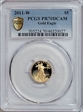 2011-W $5 Gold Eagle PR70DCAM
