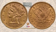 1900 $5 MS62