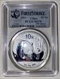 2011 10 Yn Panda Silver PAN-543A  First Strike MS70