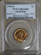 1960-D 1C Small Date MS66RD