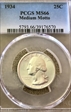 1934 25C Medium Motto MS66