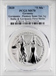 2020 "5 Mk" Italia & Germania 1oz Ag Fantasy Issue First Strike MS70