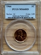 1964 1C MS66RD