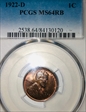 1922-D 1C MS64RB