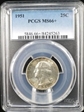 1951 25C MS66+