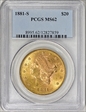 1881-S $20 MS62