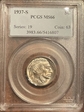 1937-S 5C MS66