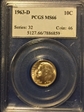 1963-D 10C MS66