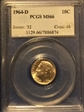 1964-D 10C MS66