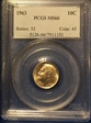 1963 10C MS66