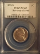 1939-S 5C Reverse of 1940 MS65