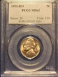 1955-D/S 5C MS65