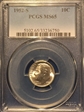 1952-S 10C MS65