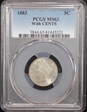 1883 5C With CENTS MS63