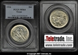 1934 50C Texas MS64