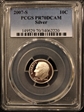 2007-S 10C Silver PR70DCAM