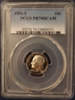 1992-S 10C PR70DCAM