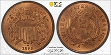 1865 2C MS65RD