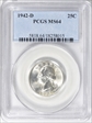 1942-D 25C MS64