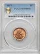 1918 1C MS65RD