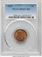 1929 1C MS65+ RD