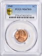 1945 1C MS67RD