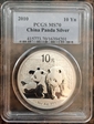 2010 10 Yn Panda Silver PAN-524A MS70