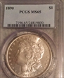 1890 $1 MS65