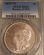 1878 7TF $1 Reverse of 1878 MS63