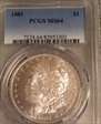1881 $1 MS64