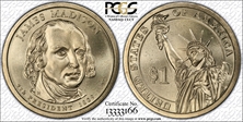 2007-P $1 James Madison - Pos. A Satin Finish SP69