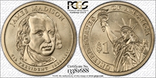 2007-D $1 James Madison - Pos. A Satin Finish SP69