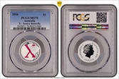 2016 $1 X - Xenica Butterfly Ag MS70
